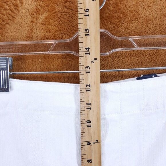 TALBOTS Jeans Womens Size 12 White Tapered Leg High Waisted Sailor Jean - Picture 6 of 9